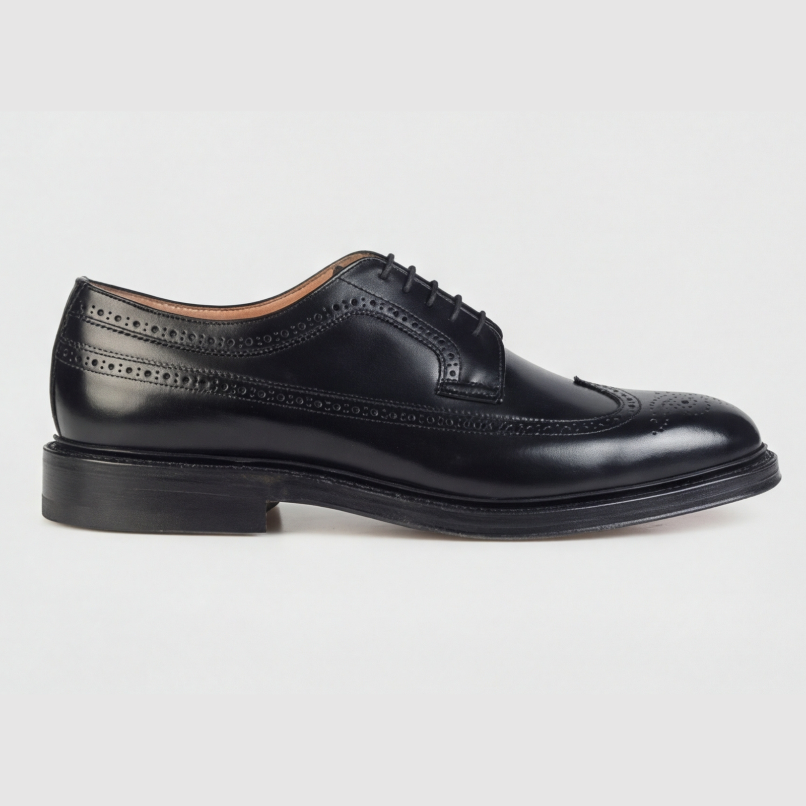 Dufferin - black polished - Leather Sole