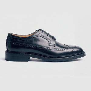 Dufferin - Black Polished - Rubber Sole