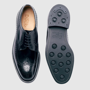 Dufferin - Black Polished - Rubber Sole